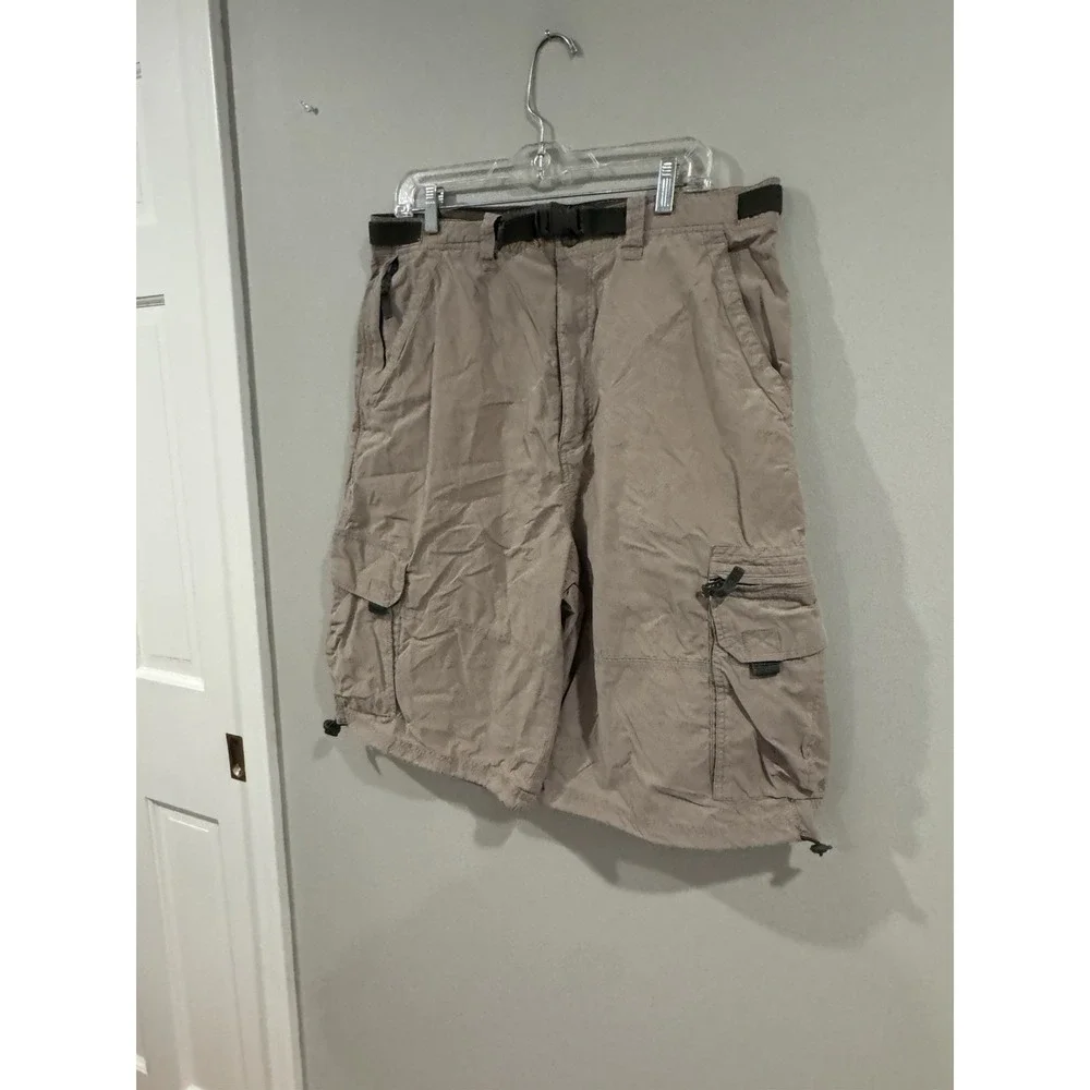Carbon Cargo Shorts Military Style Loose Fit Multi Pockets Cotton Casual Mens
